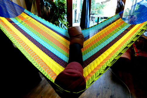 hamac mexicain artisanal en tissu