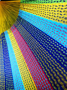 détail tissage hamac filet coton traditionnel mexicain