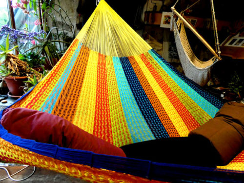 hamac familial filet coton traditionnel mexicain