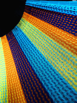 détail tissage hamac traditionnel coton mexicain