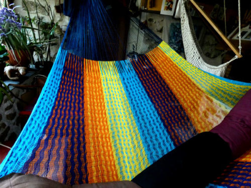 hamac mexicain artisanal en tissu