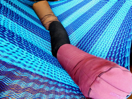 détail tissage hamac traditionnel coton mexicain