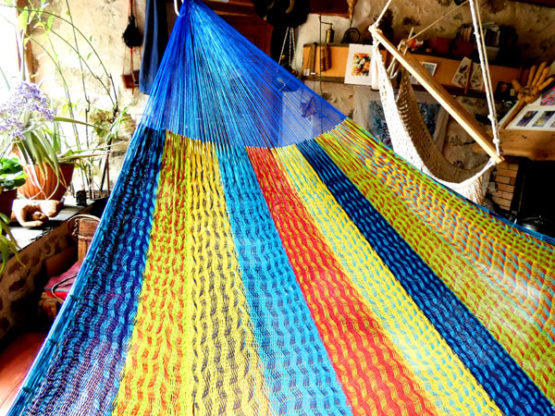 hamac traditionnel coton mexicain modèle double