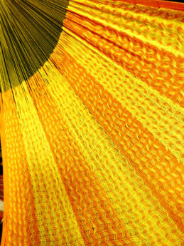 détail tissage hamac traditionnel coton mexicain