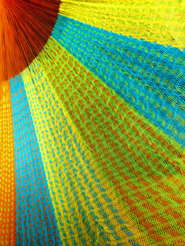 détail tissage hamac double traditionnel coton mexicain