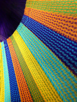 détail tissage hamac traditionnel coton mexicain