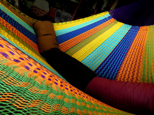 hamac mexicain artisanal en tissu