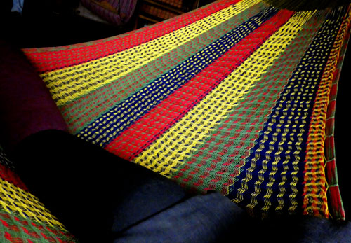 hamac mexicain artisanal en tissu