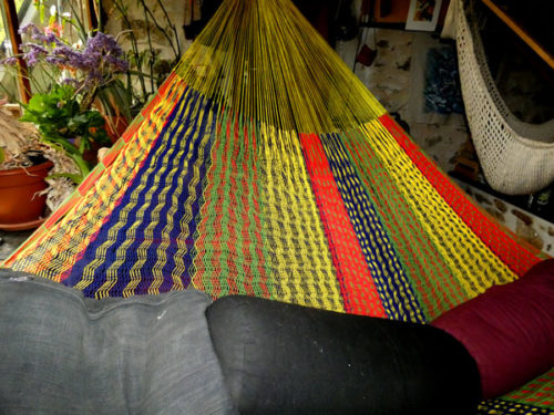 hamac mexicain artisanal en tissu