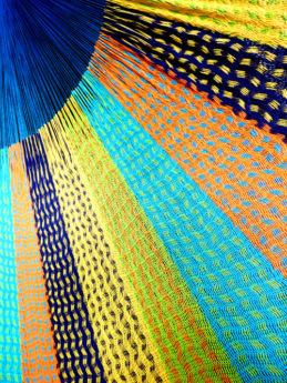 détail tissage hamac traditionnel coton mexicain