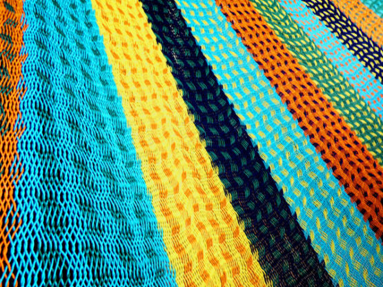 détail tissage hamac filet traditionnel coton mexicain
