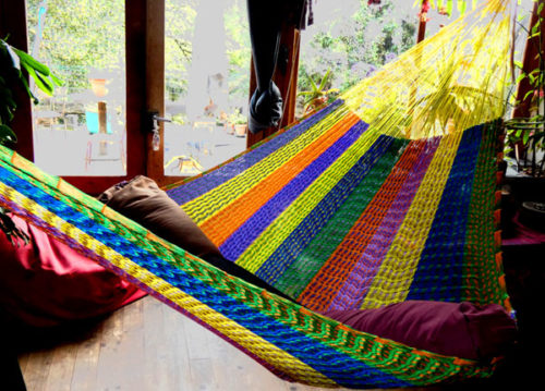 hamac mexicain artisanal en tissu