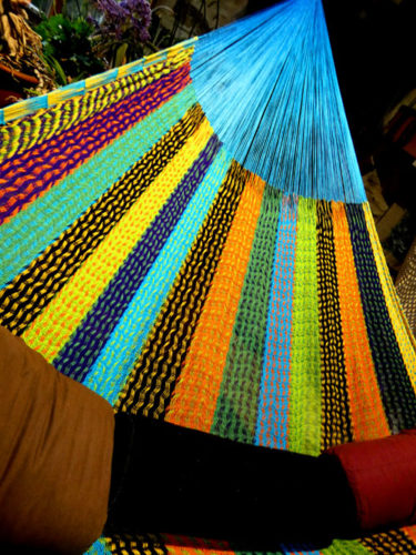 hamac mexicain artisanal en tissu