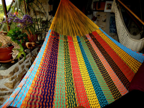 hamac mexicain artisanal en tissu