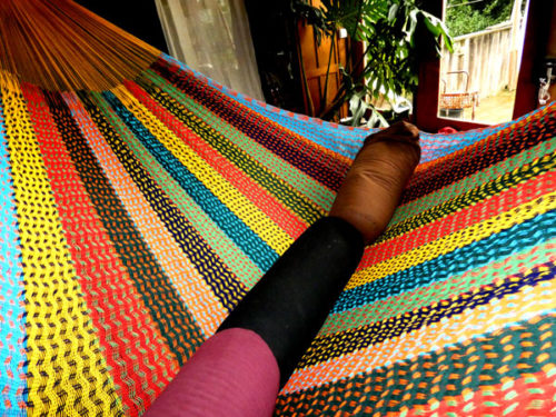 hamac mexicain artisanal en tissu