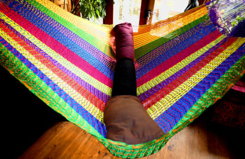 hamac mexicain artisanal en tissu