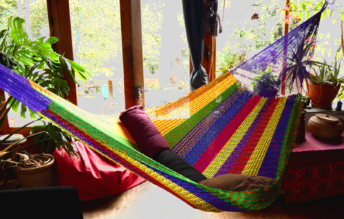 hamac mexicain artisanal en tissu