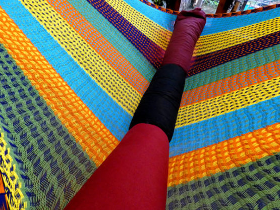 détail hamac mexicain coton