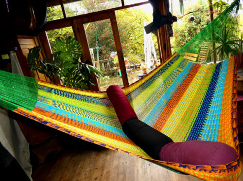 hamac mexicain artisanal en tissu