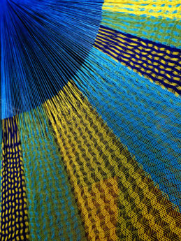 détail tissage hamac mexicain traditionnel