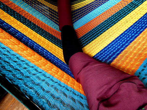 Hamac Matrimonial «coton» Bleu 6M260610 hamac mexicain coton détail