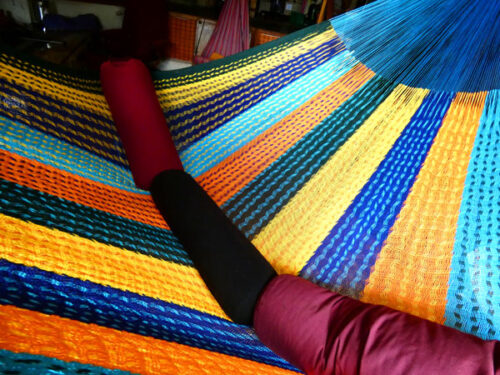 hamac matrimonial mexicain traditionnel coton tissé main
