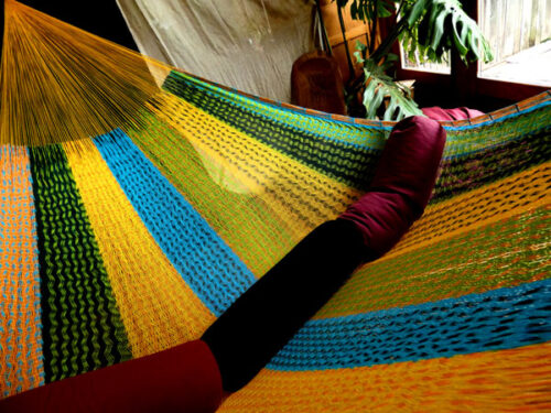 hamac mexicain artisanal en tissu