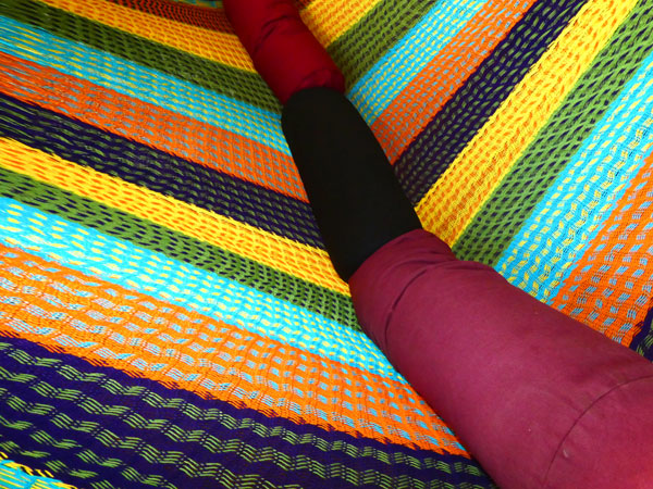 Hamac Matrimonial «coton» Jaune 6M260712 Détail tissage hamac mexicain