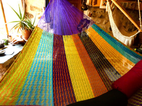 hamac mexicain artisanal en tissu