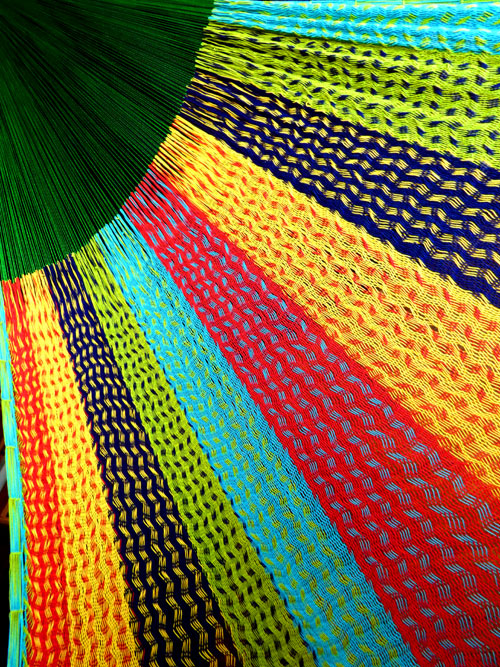 Hamac Matrimonial «coton» Vert 6M260704 détail hamac mexicain suspentes synthétique, corps coton