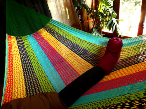Hamac Matrimonial «coton» Vert 6M260704 hamac mexicain artisanal en tissu