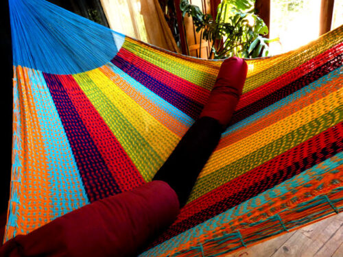 hamac mexicain artisanal en tissu