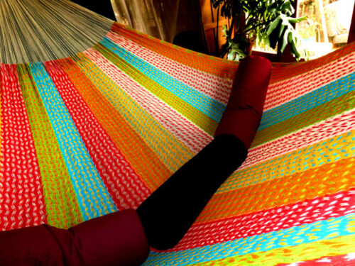 hamac mexicain artisanal en tissu