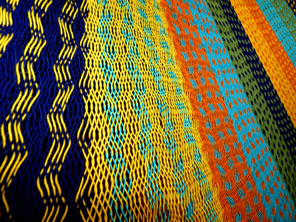 Hamac Matrimonial «coton» Orange 6M260804 détail tissage hamac mexicain