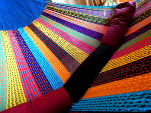 hamac mexicain artisanal en tissu