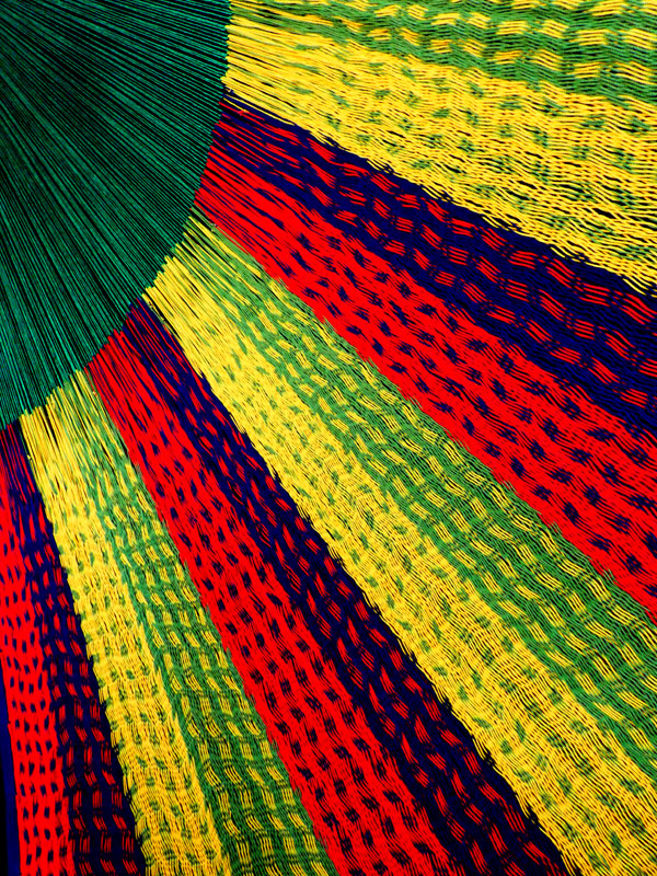 Hamac double « coton » Vert 4M261011 détail tissage hamac mexicain