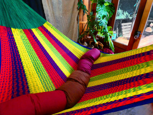 hamac mexicain artisanal en tissu