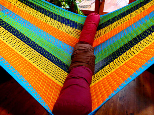 Hamac Matrimonial «coton» Bleu 6M261031 hamac mexicain artisanal en tissu