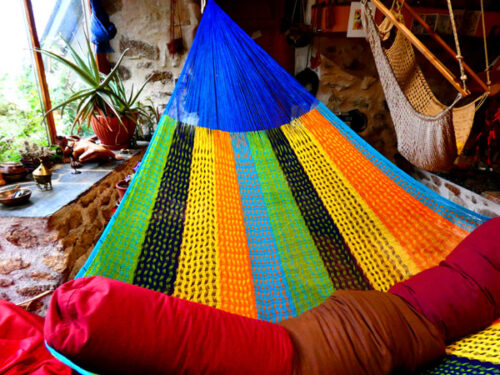 hamac mexicain artisanal en tissu