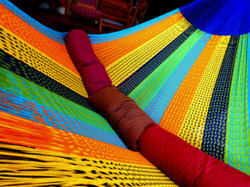hamac mexicain traditionnel, tissage coton