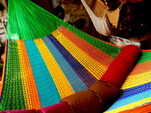 hamac mexicain artisanal en tissu