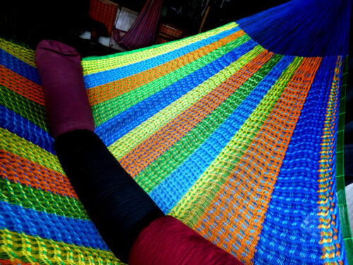 hamac mexicain artisanal en tissu