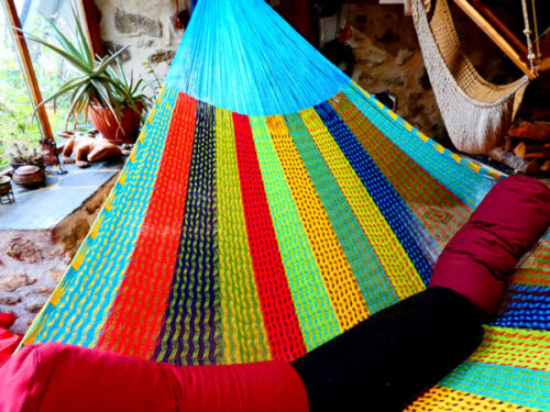 hamac mexicain artisanal en tissu