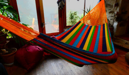hamac mexicain artisanal en tissu
