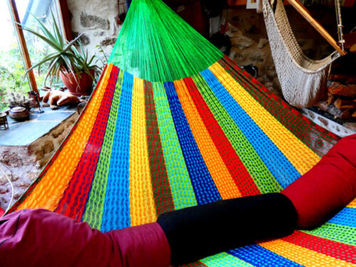 hamac mexicain artisanal en tissu