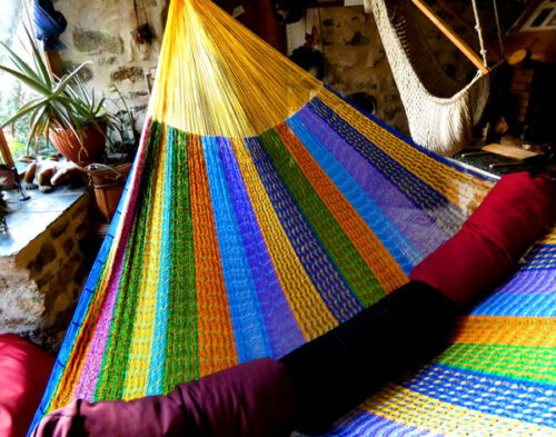hamac mexicain artisanal en tissu